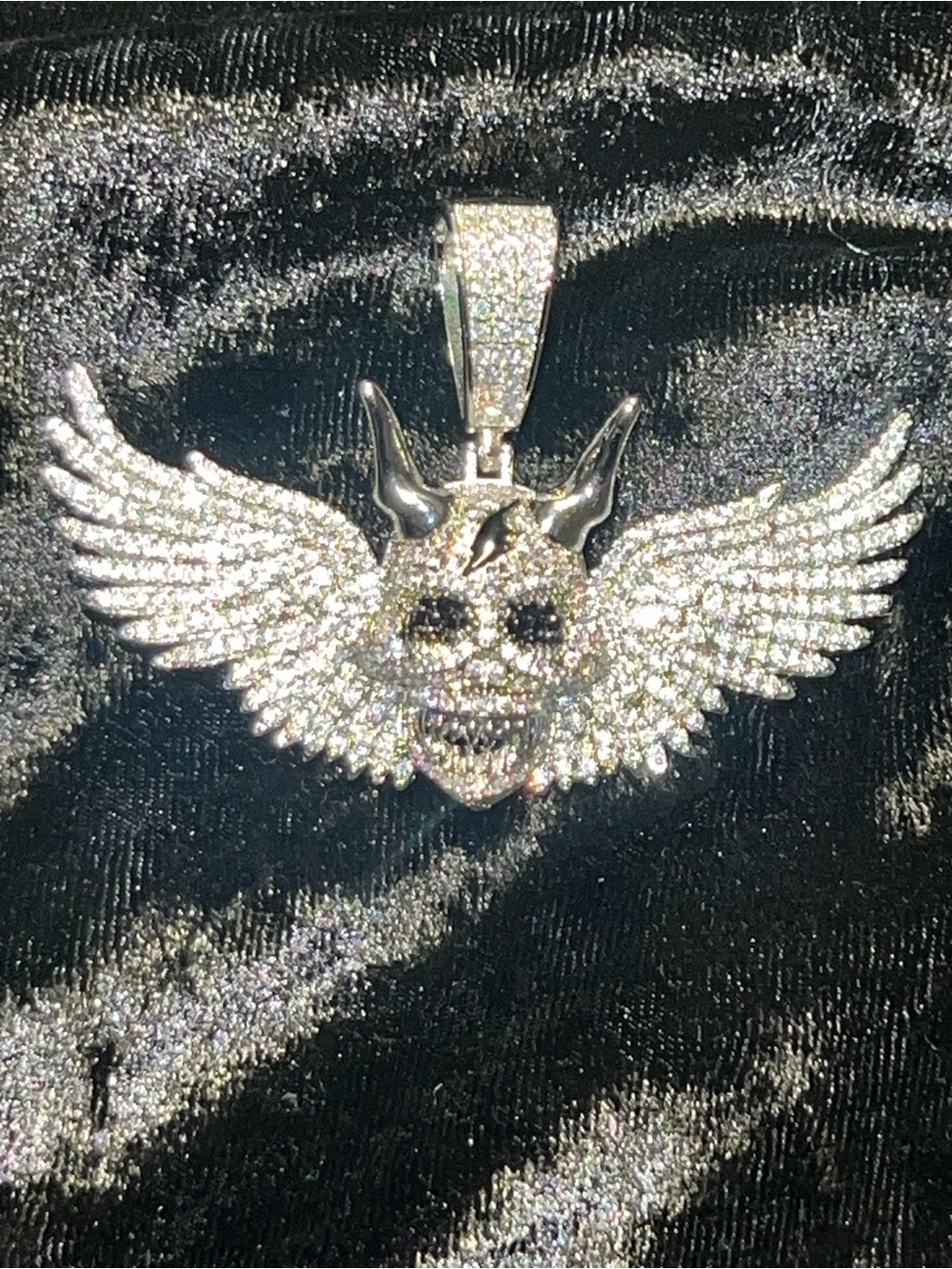 Winged Demon Skull Pendant